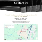 Anglin Rea Cahalane Pieper website contact us page screenshot featuring Google Maps of their location in East Windsor, NJ.